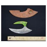 Custom Damascus Steel Alaskan Ulu Knife