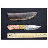 Custom Damascus Steel Hunting Knife