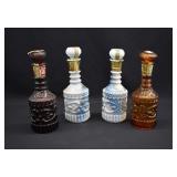 4-  1967-72 Jim Beam Collectible Decanter Bottles