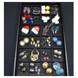 30 Pairs Pierced Costume Jewelry Earrings