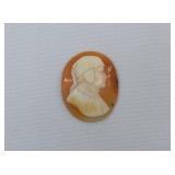 Italian Carved Victorian Poet Dante Shell Cameo