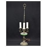 Antique Brass & Champleve Enamel Table Lamp
