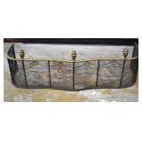 American Federal Serpentine Brass Fireplace Fender