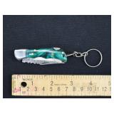 Custom Damascus Steel Keychain Pocket Knife