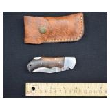 Custom Damascus Steel Lock Blade Pocket Knife