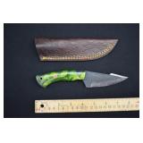 Custom Fish Scale Damascus Steel Hunting Knife