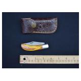 Custom Damascus Steel Folding Pocket Knife