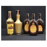 LOT- 5 Misc Whiskey Bottle Decanters