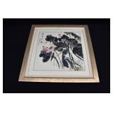 Chinese Ink & Watercolor Lotus Pond Painting