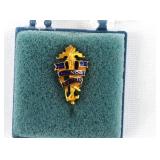 10kt Gold Rhode Island Honor Lovelier Pin