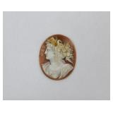Italian Carved Antique Victorian Lady Shell Cameo