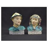 Pair GOLDSCHEIDER Mongol Head Busts