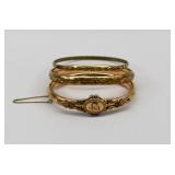 3 12kt 1/20 Gold Filled Hinged Bangle Bracelets