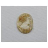 Italian Carved Antique Victorian Lady Shell Cameo