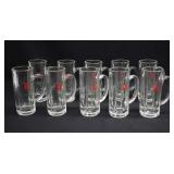 10 Heineken Beer Red Windmill Glass Tankard Mugs