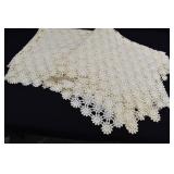 Hand Crocheted Lace Table Cloth 80" x 102"