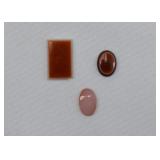 3 Carnelian Gemstones