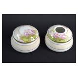 Bavarian Porcelain Dresser Box & Hair Receiver