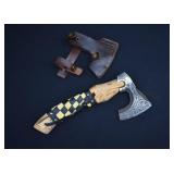 Custom Damascus Steel Viking Small Battle Axe
