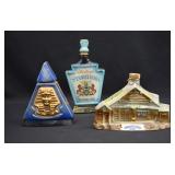 3- 1967-70 Jim Beam Collectible Decanter Bottles