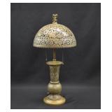 Antique MOORISH Reticulated Brass Table Lamp