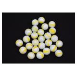 26 Akro Agate "LEMONADE" 13mm Marbles