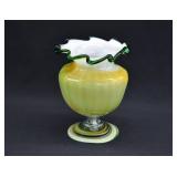 9" Murano Art Glass Footed Vase