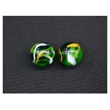2 Vacor "JUNGLE MAMMOTH" 23mm Shooter Marbles