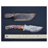 Large Custom Damascus Steel Survival Knife