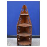 44" Cherry "WHAT NOT" Corner Shelf