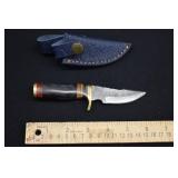 Custom Damascus Steel Small Bowie Knife
