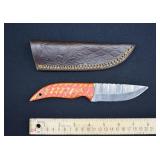 Custom Damascus Steel Hunting Knife