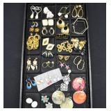 31 Pairs Pierced Costume Jewelry Earrings