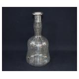 Art Deco Grid Sterling Silver Overlay Decanter