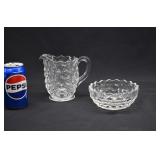 Fostoria Glass AMERICAN Pint Pitcher & Bowl