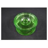 Hazel Atlas Uranium Glass Round Refrigerator Box