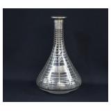 Deco Grid Sterling Silver Overlay Captain Decanter