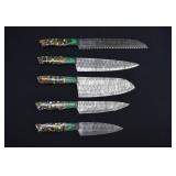 5-pc Custom Damascus Steel Chef