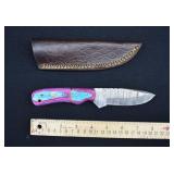 Custom Damascus Steel Hunting Knife