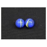 2 Marble King "CUB SCOUT" Marbles