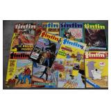 10 French Tintin Magazines (1965-1972)