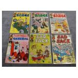 6 Harvey SAD SACK Comic Books (60