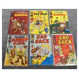 6 Harvey SAD SACK Comic Books (60