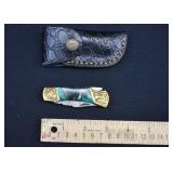 Custom Damascus Steel Cowboy Lock Blade Knife