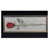 Single Long Stem Rose Needlepoint