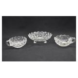 Fostoria Glass AMERICAN  1 Nappy & 2 Bon Bon