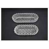 Fostoria Glass AMERICAN Celery & Pickle Servers