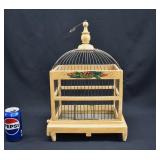 Victorian Style Hand Painted Wood & WIre Bird Cage