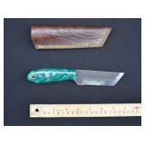 Custom Damascus Steel TANTO Bull Cutter Knife