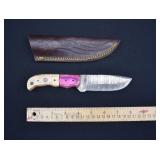 Custom  Damascus Steel Hunting Knife